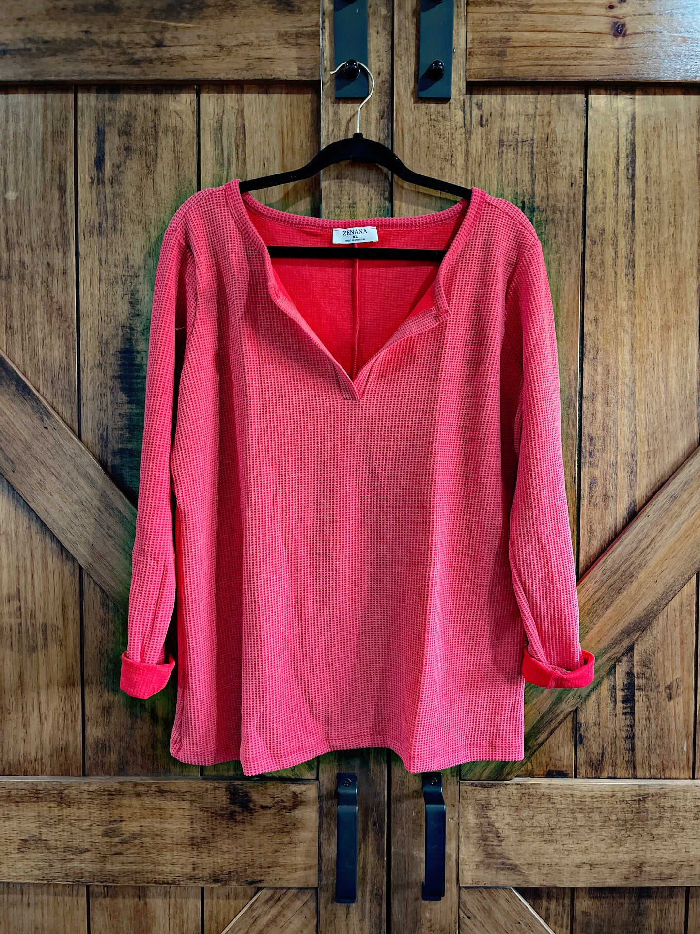 Ruby Waffle Top