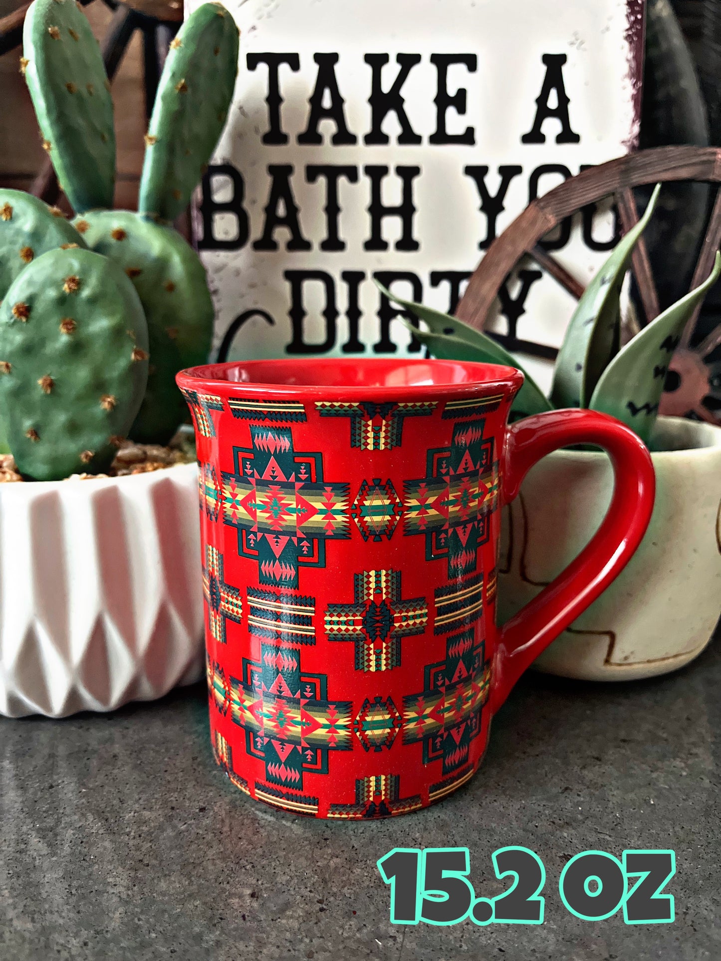 Ceramic Aztec Coffee Mug 15.2 oz