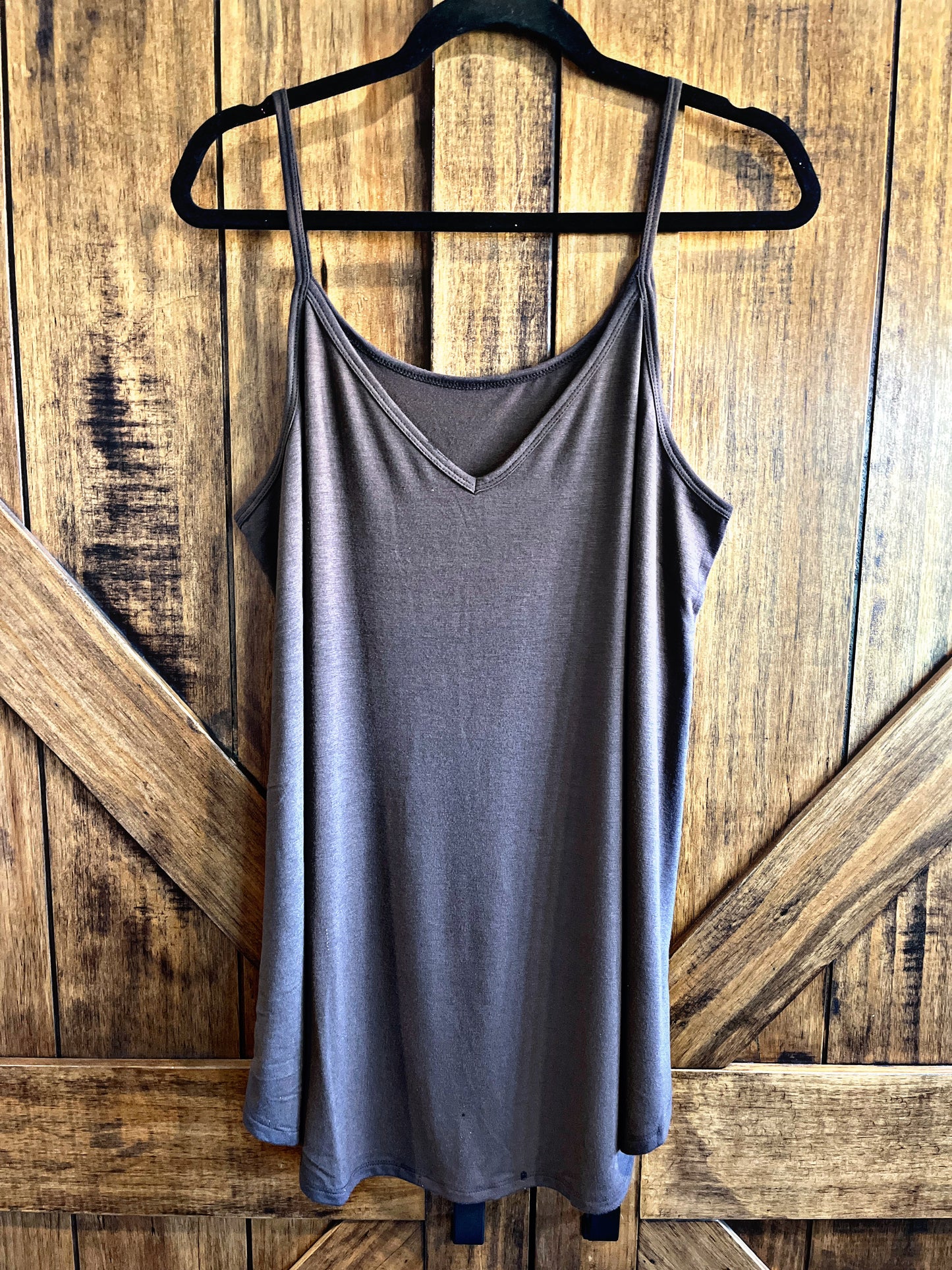 Plus Size Brown Reversible Cami