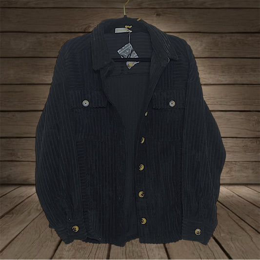 Black Corded Shacket