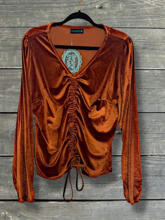 Rust Velvet Top