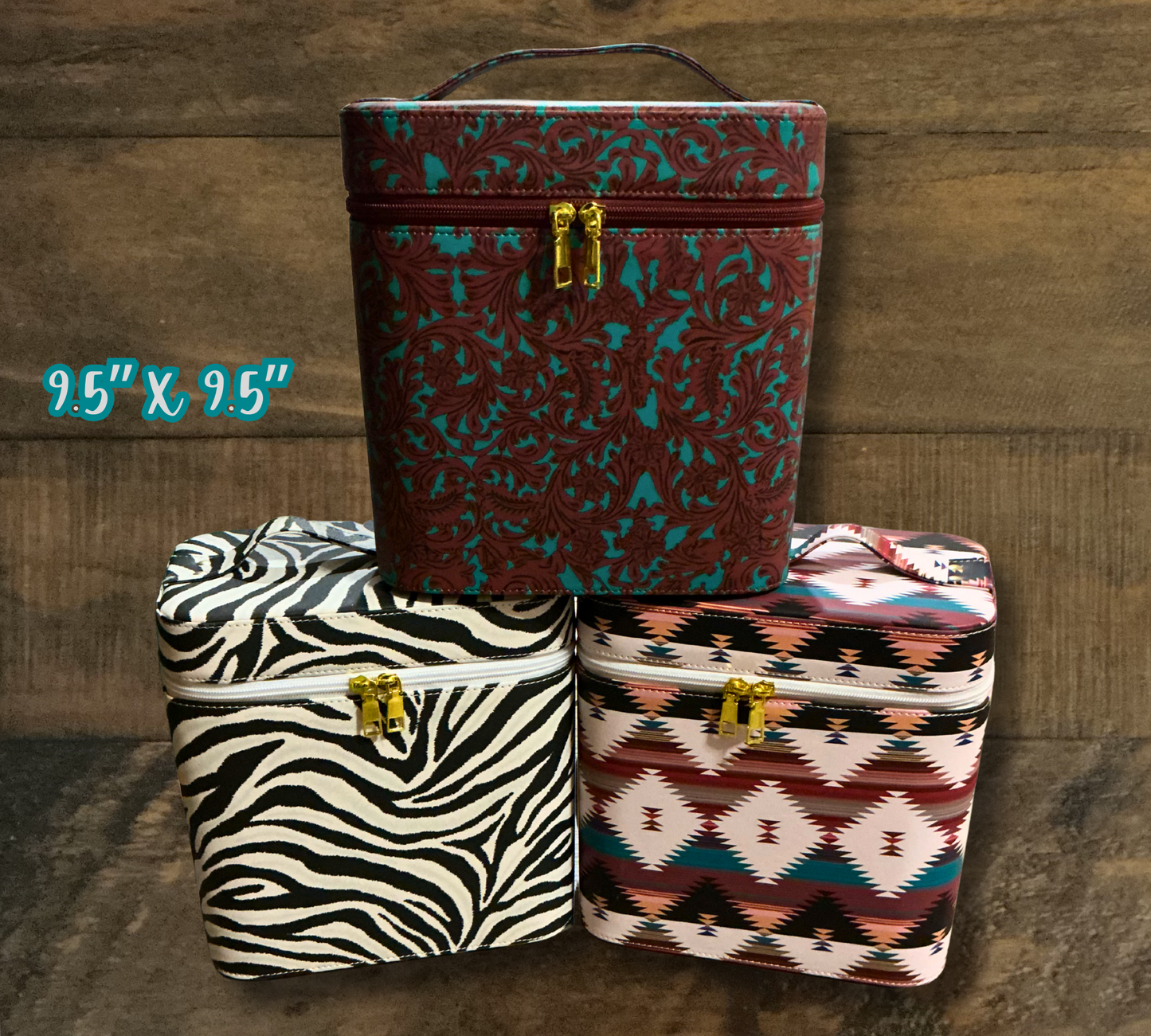 Western Print Makeup Boxes