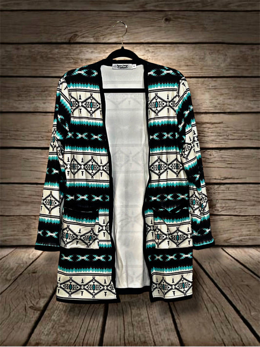 Aztec Print Cardigan