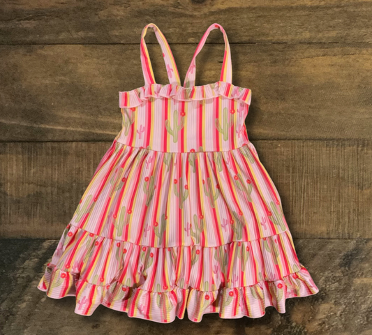 Pink Stripes/Cactus Dress