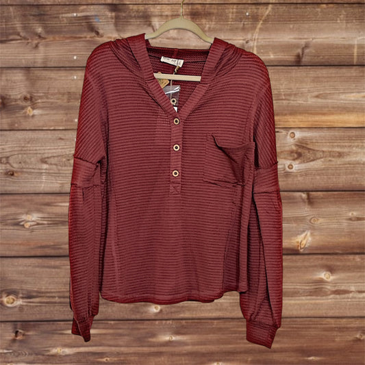 Brick Hooded Pullover