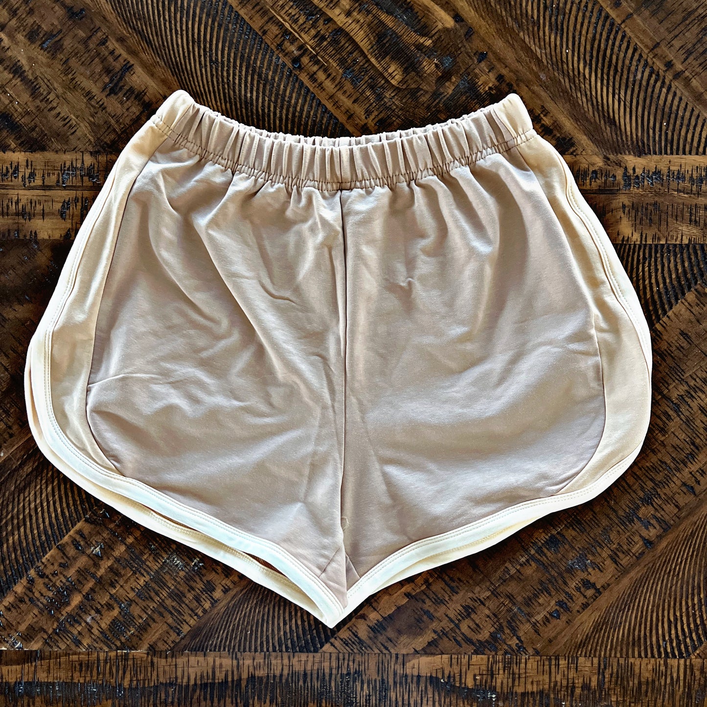 Beige Track Shorts