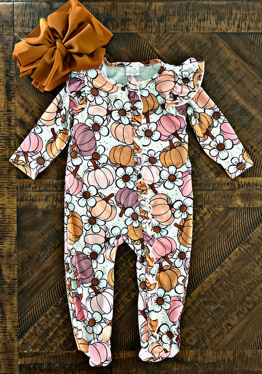 Pumpkin Footed Onesie