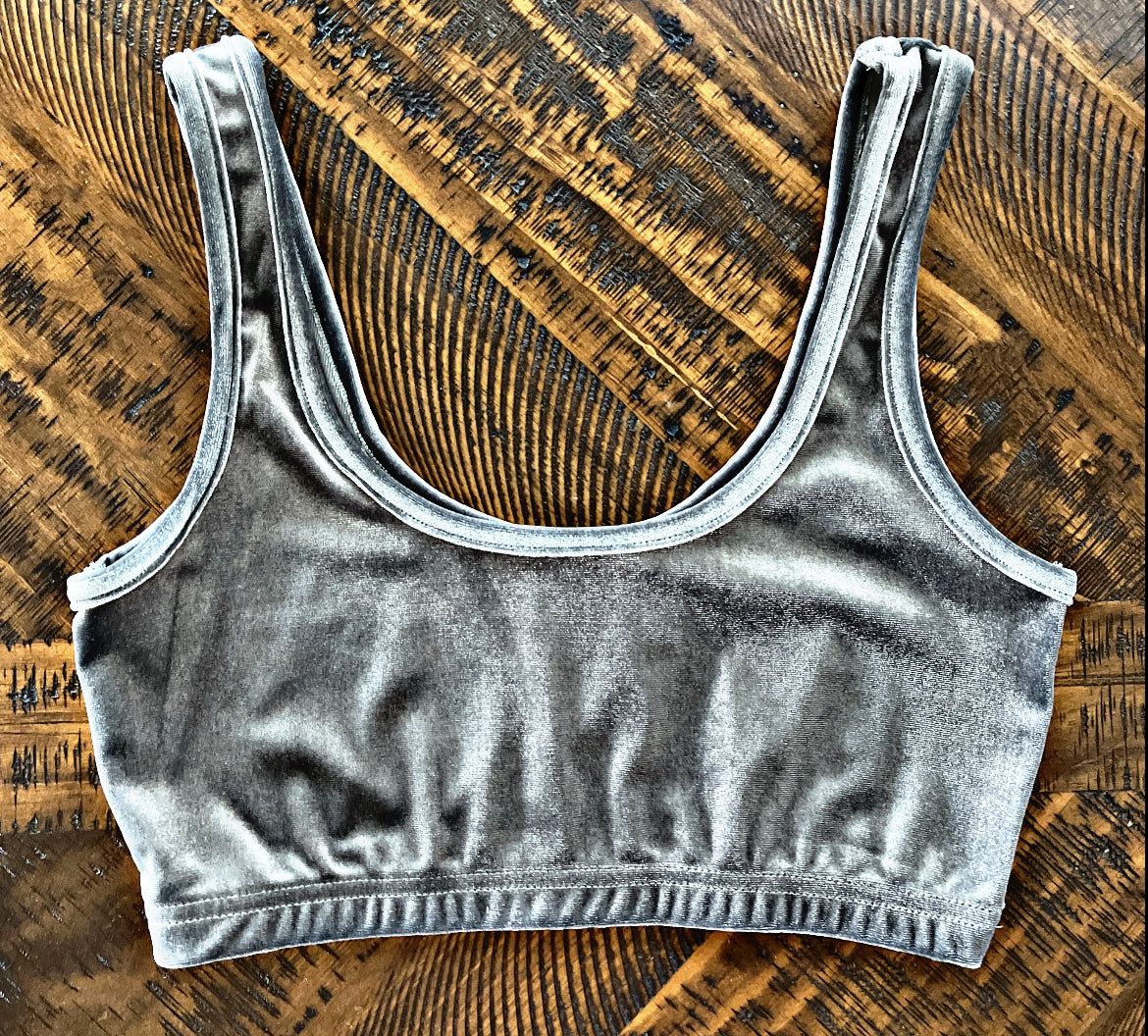Velvet Bralette Tops