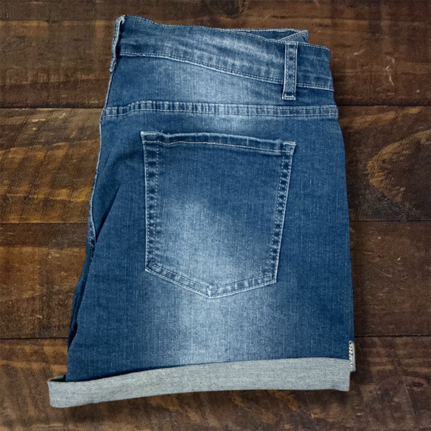 Denim Patched Shorts - Serape/Western