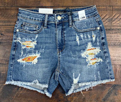 Hippie Distressed High Rise Shorts