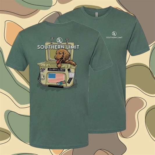 Men’s Green Dog w/ Cooler T-Shirt