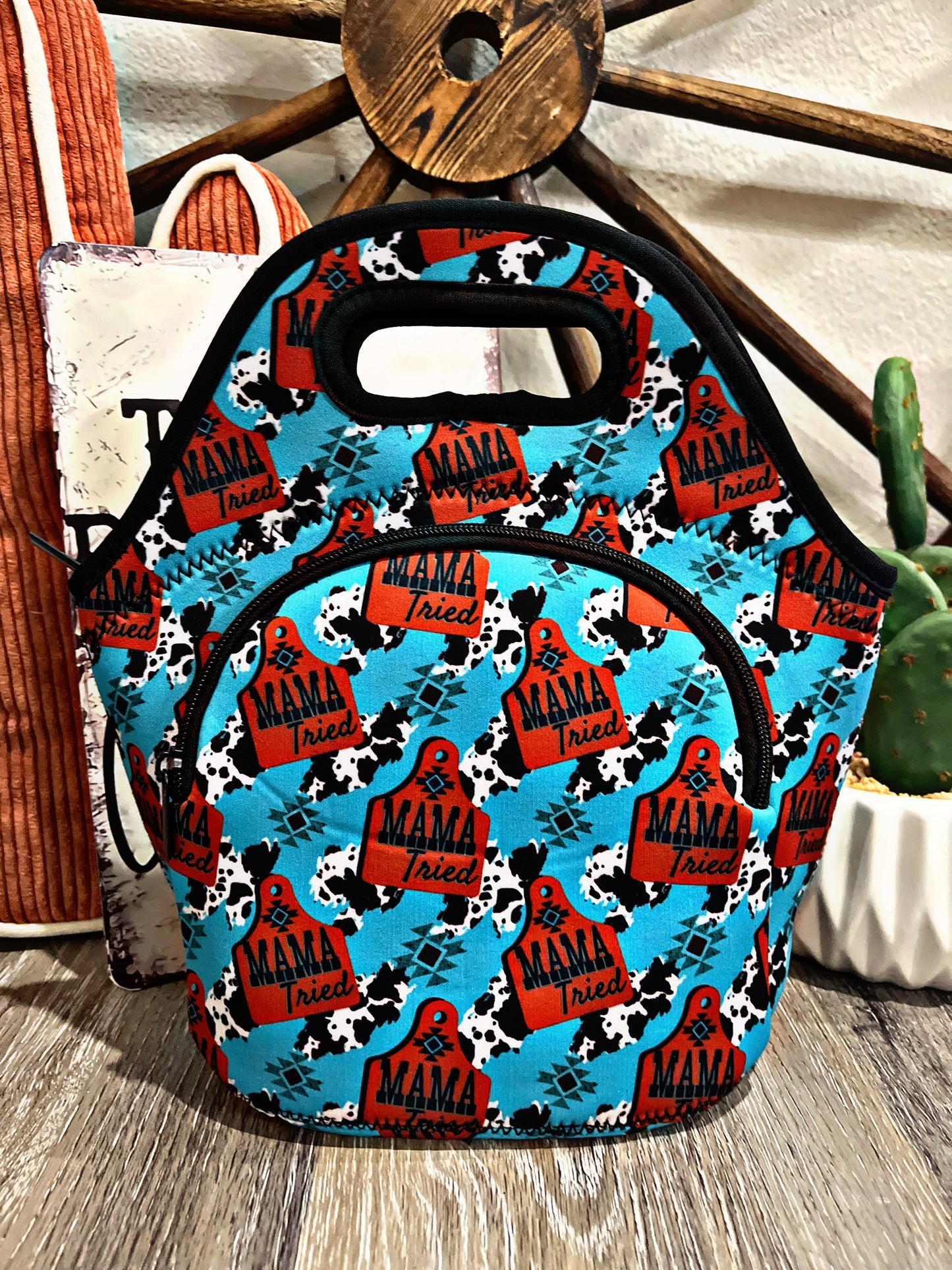 Western Print Lunch Totes