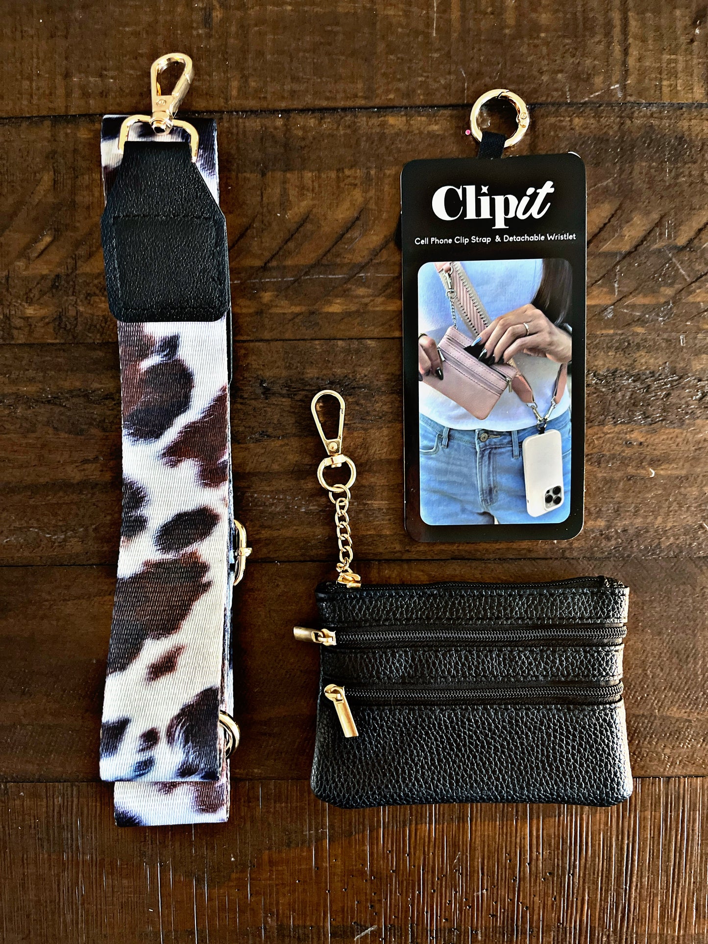 Cell Phone Crossbody Straps with Detachable Wristlet