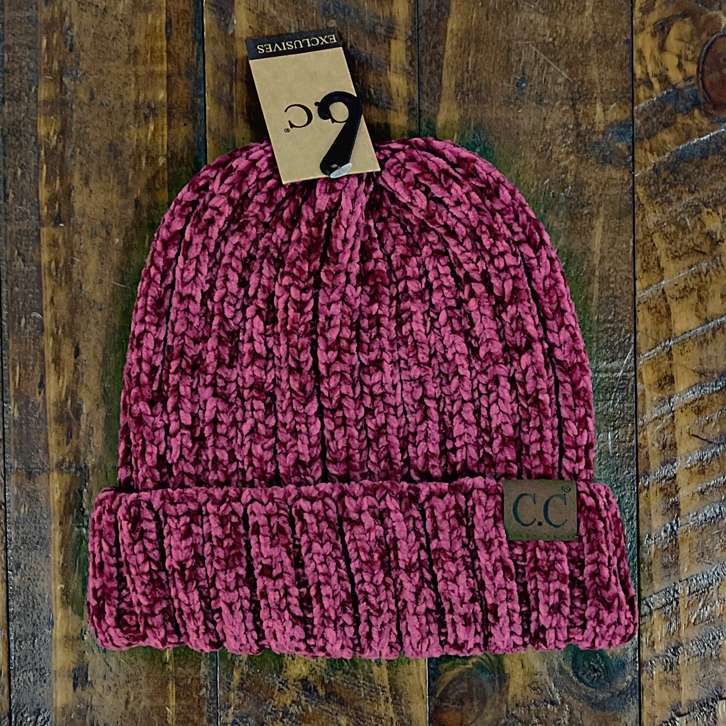 Pink Chenille C.C Beanie