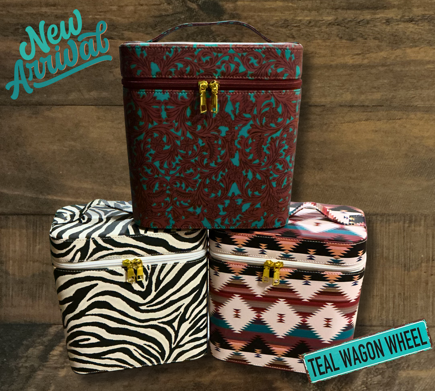 Western Print Makeup Boxes