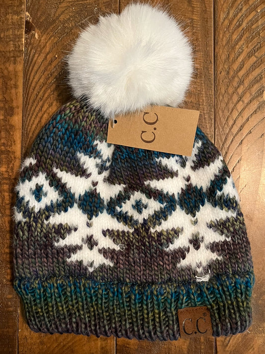 Green/Gray Winter Beanie