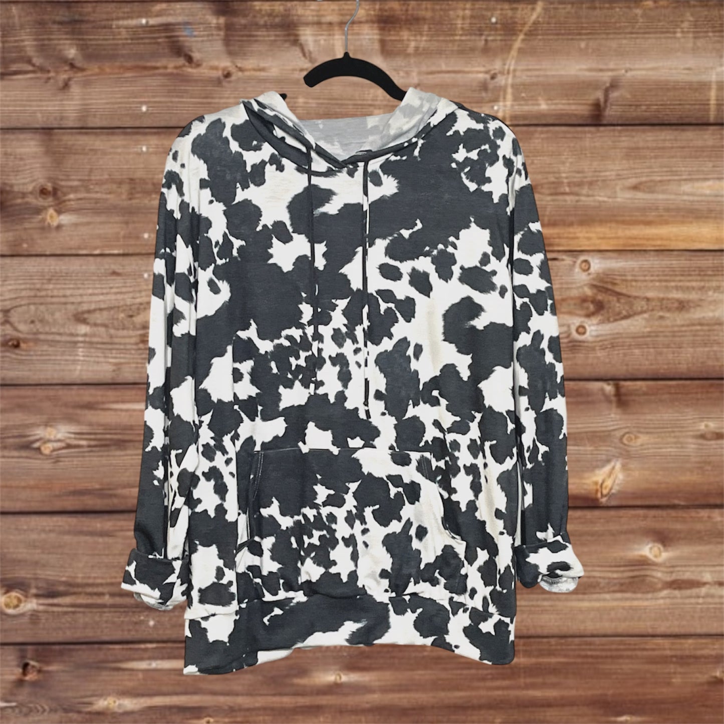 Cow Print Hoodie