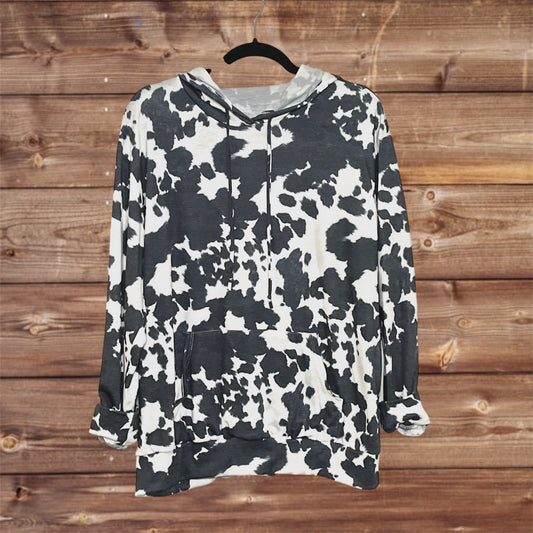 Cow Print Hoodie