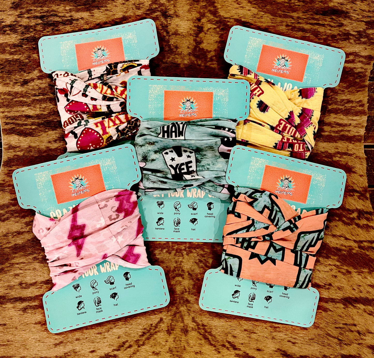 Western Print Crazy Wraps