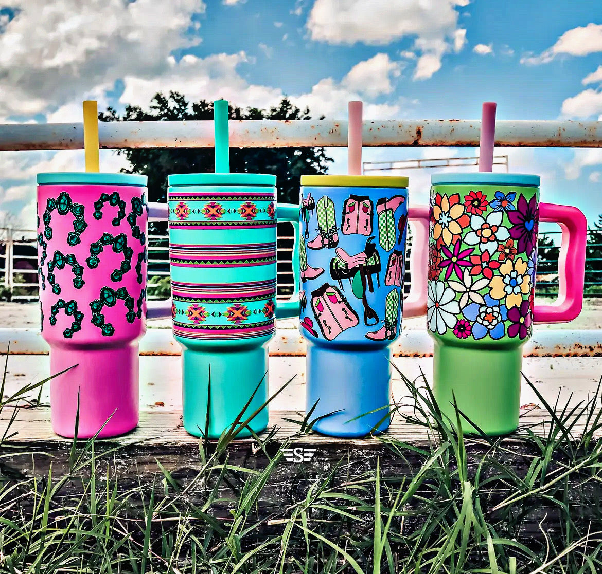 Kids 24 oz Western Tumbler