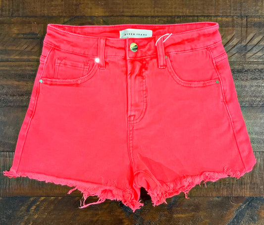 Tummy Control High Rise Coral Shorts