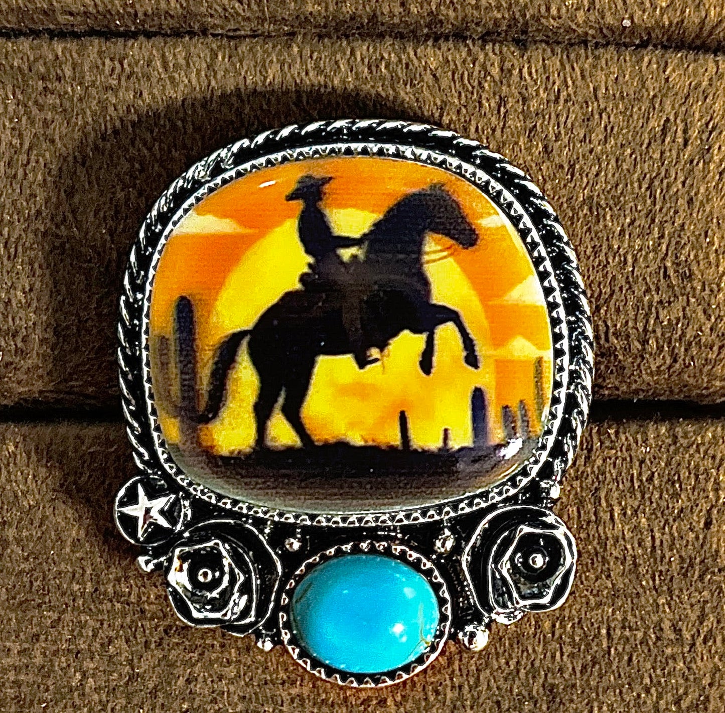 Western Cuff Band Adjustable Rings