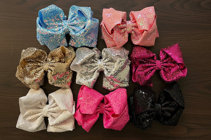 6.5” Double Layer Sequin Hair Bows