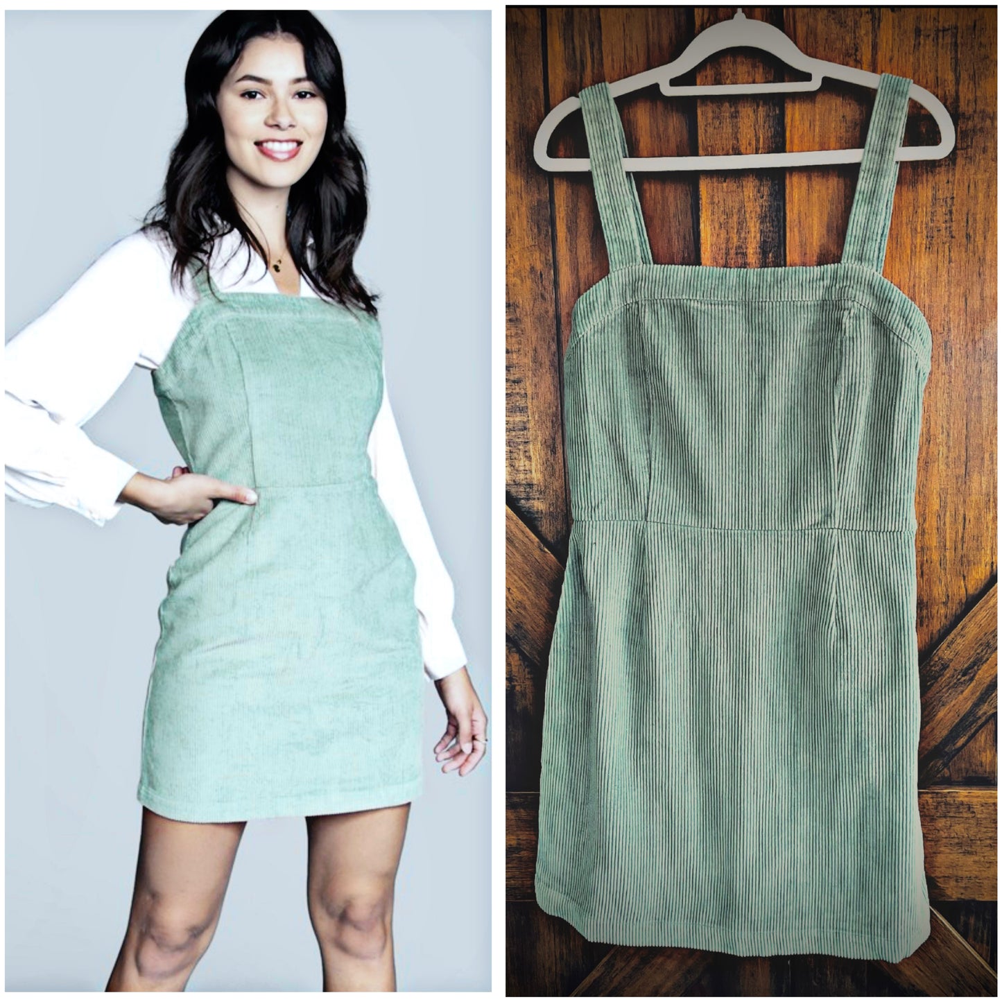 Mint Corduroy Dress