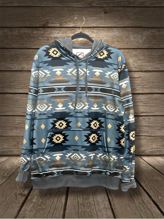 Blue/Gray Southwest Hoodie