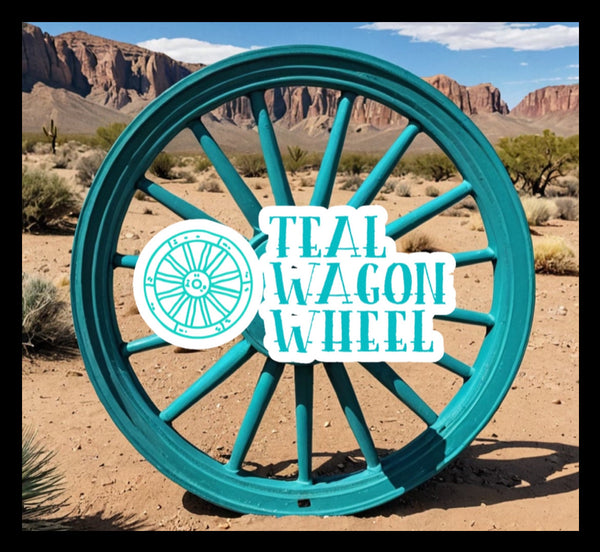 Teal Wagon Wheel