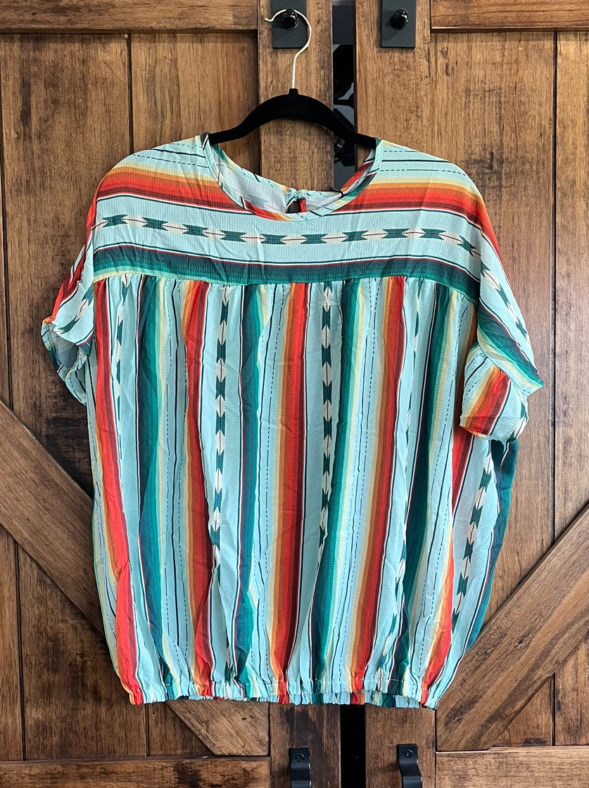 Green Serape Top