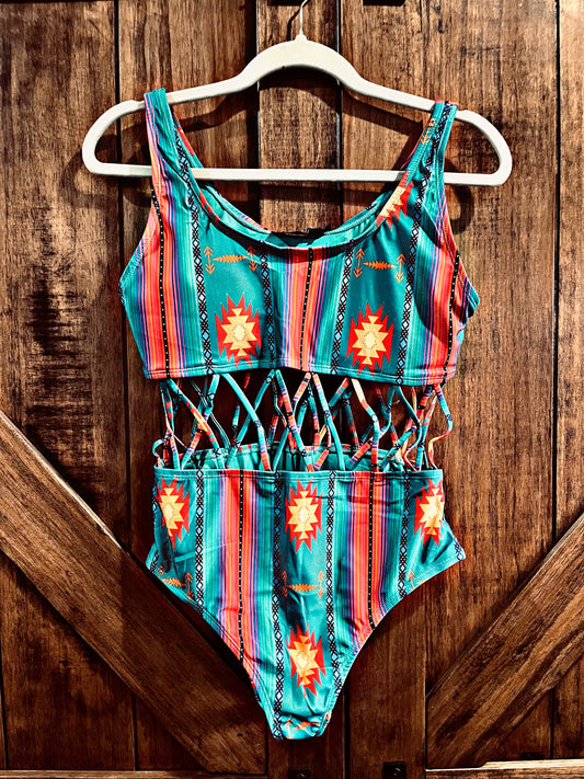 Serape CrissCross Swimsuit