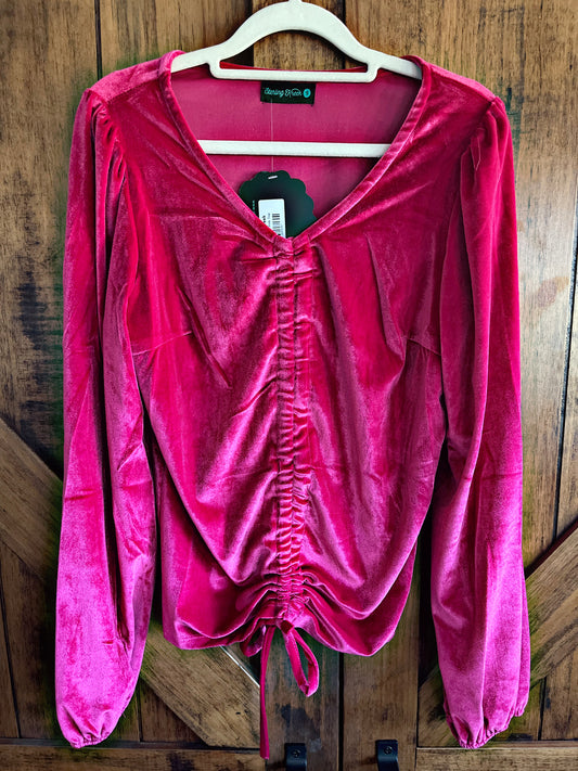 Pink Velvet Top