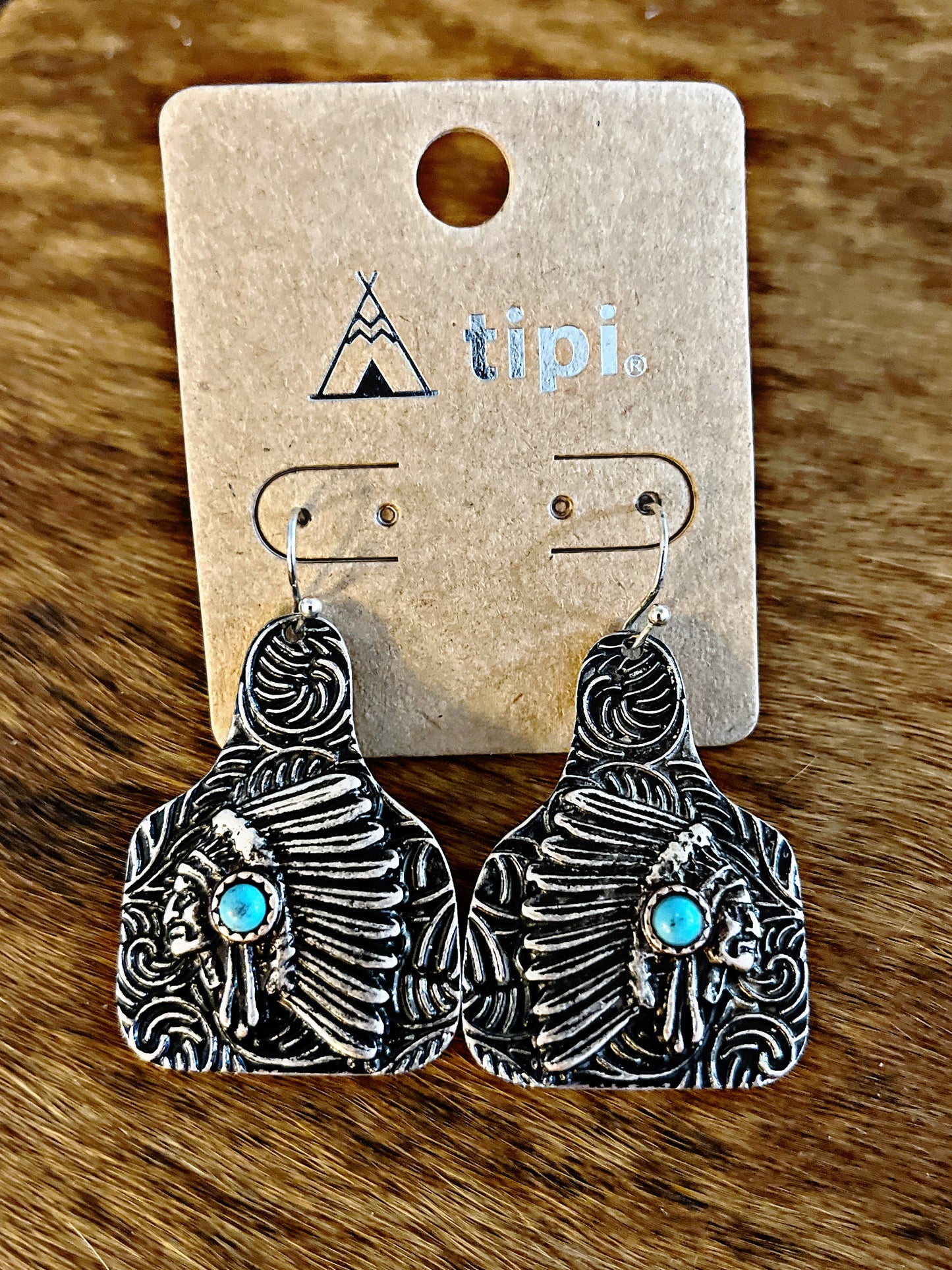 Western Designed Tooled Earrings
