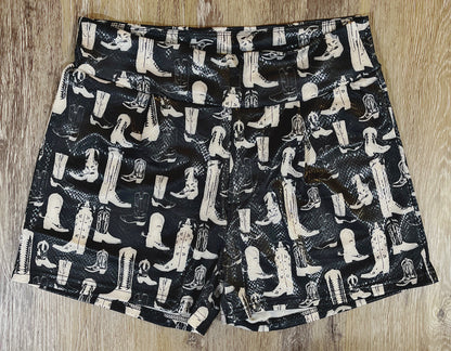Black Snake Skin/Boots Shorts