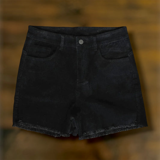 Black Corduroy Shorts