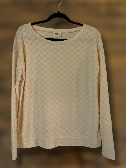 Cream Checkered Top