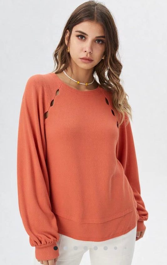 Rust Cutout Top