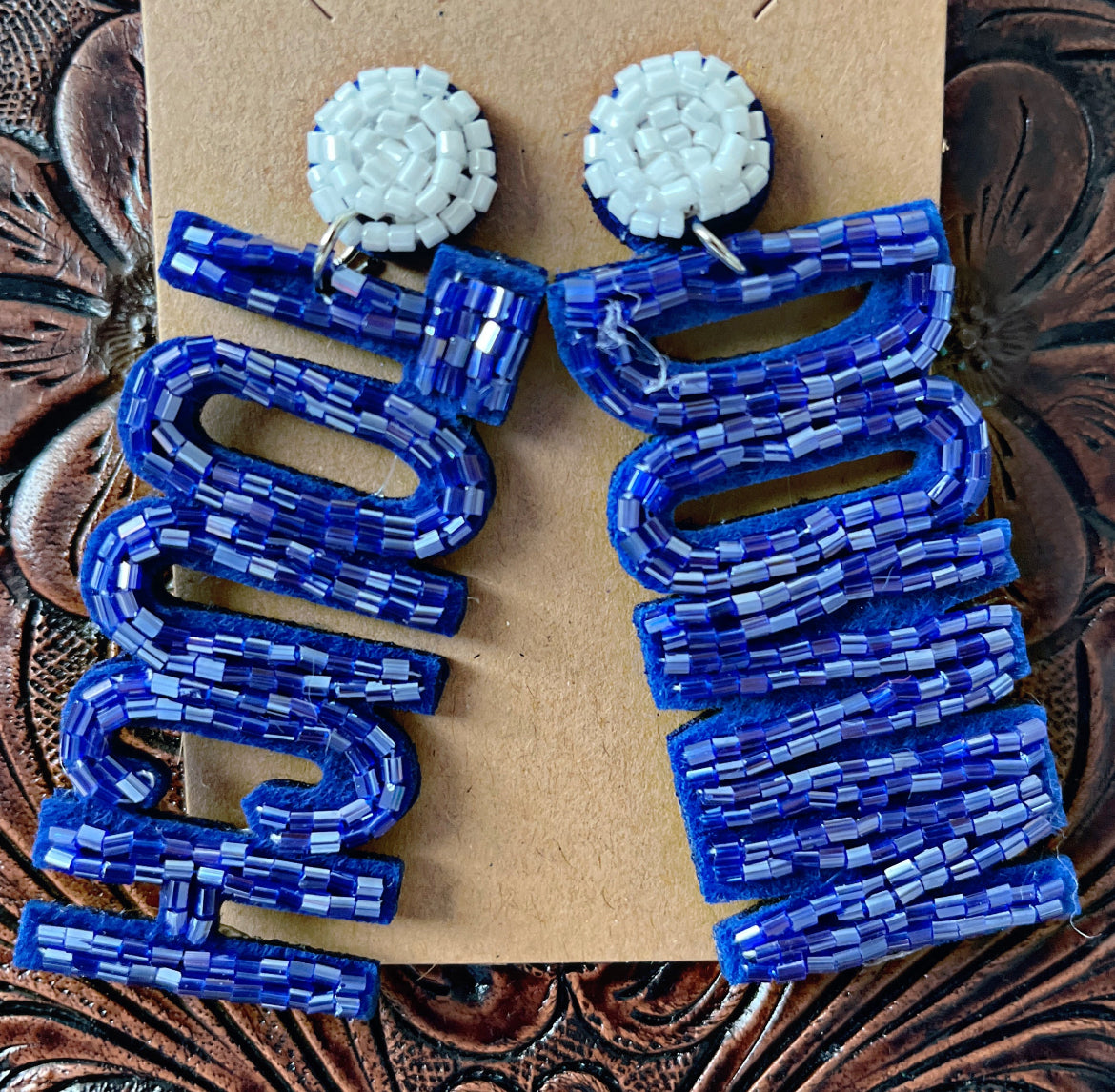 Touchdown Beaded Earrings
