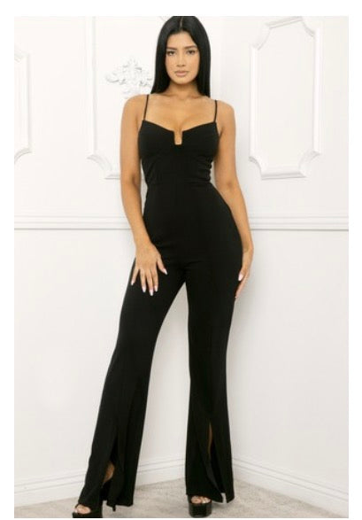 Black Jumpsuit w/ V Wire