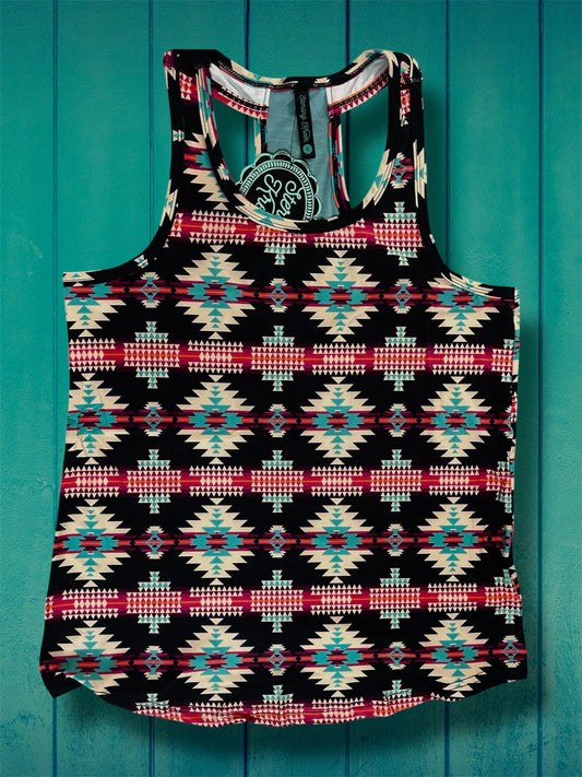 Killin Time Aztec Print Tank