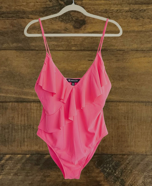 Pink Surplice Swimsuit
