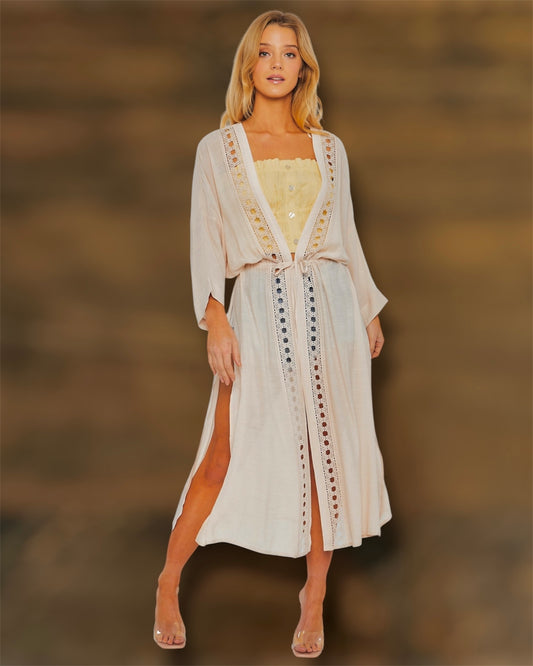 Cream Kimono/Coverup