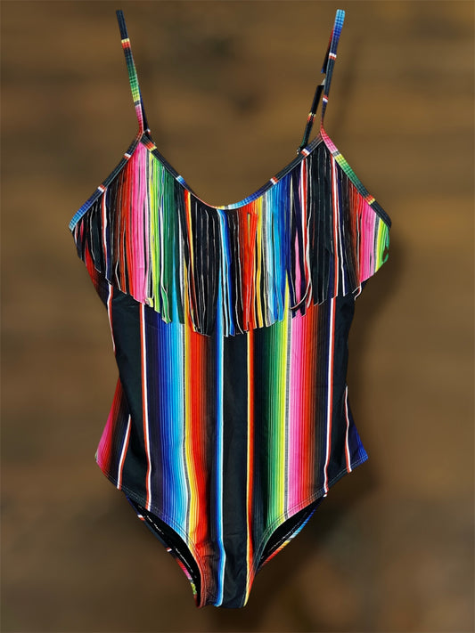 Serape Fringe Swimsuit