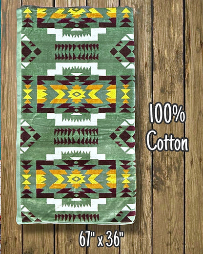 100% Cotton Southwest Print Towels