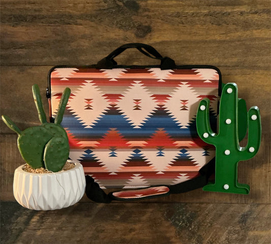 Aztec Print Laptop Case with Strap
