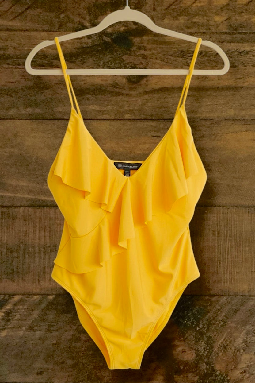 Yellow Surplice Swimsuit