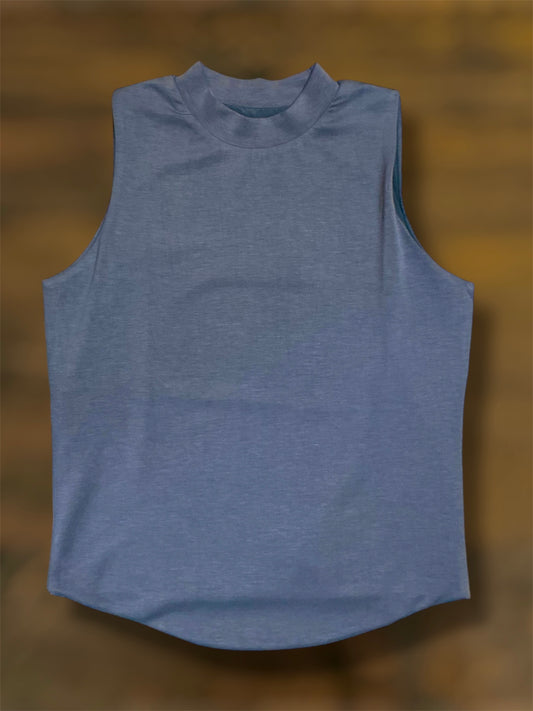 Basic Mock Neck - Denim Color