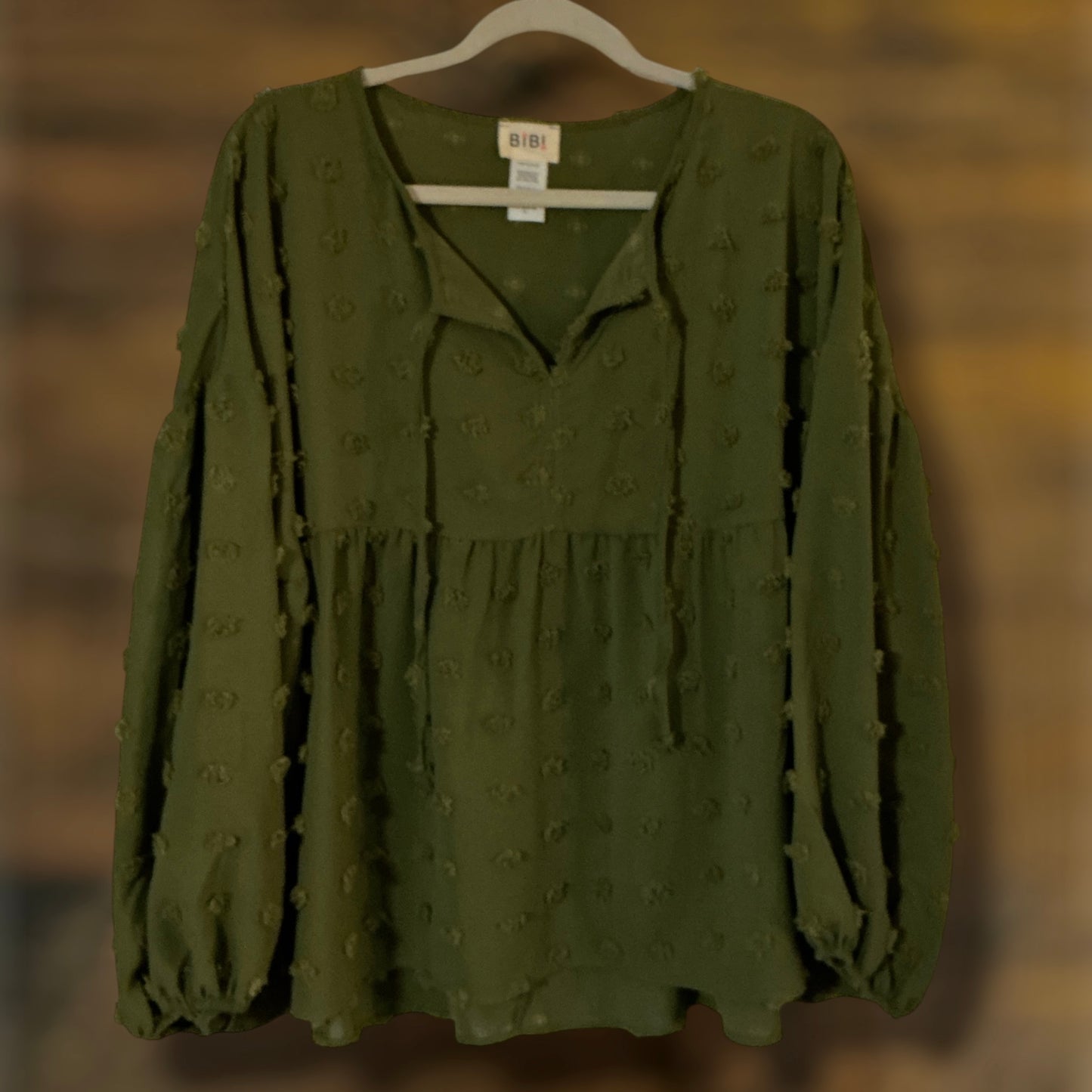 Olive Dotted Top