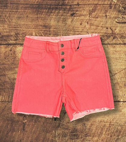Neon Coral Reversible Shorts
